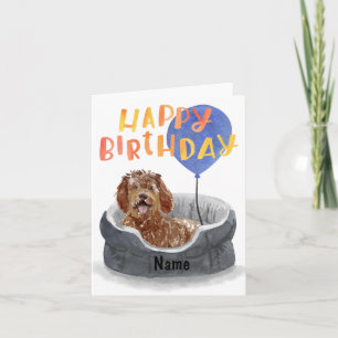 Persoonlijke Labradoodle Wenskaart Kaart