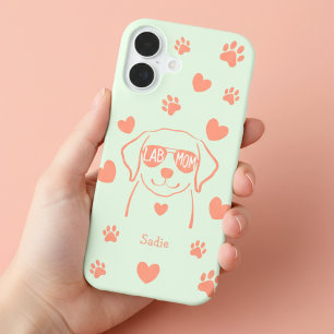 Persoonlijke Labrador-hond Moeder Hoesje voor Tele iPhone 16 Hoesje