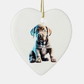 Persoonlijke Labrador Retriever Puppy Keramisch Ornament (Rechts)