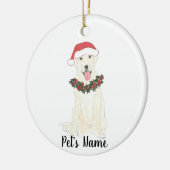 Persoonlijke labrador (wit) keramisch ornament (Links)