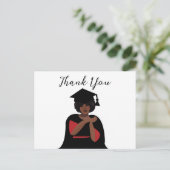 Persoonlijke Lachende Vrouw Afstuderen Briefkaart (Staand voorkant)