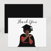 Persoonlijke Lachende Vrouw Afstuderen Briefkaart (Voorkant / Achterkant)