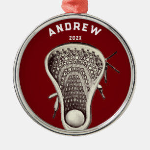 Persoonlijke Lacrosse Speler 2023 Collectie Metalen Ornament
