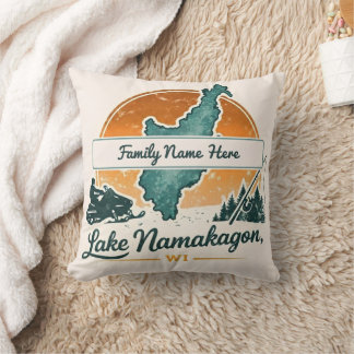 Persoonlijke Lake Namakagon, WI Worpkussen Kussen