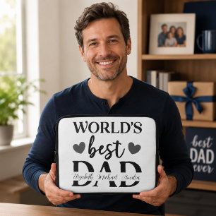 Persoonlijke laptophoes 'Beste papa ter wereld' Laptop Sleeve