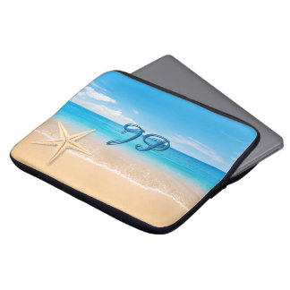 Persoonlijke laptophoes met zeemotief laptop sleeve