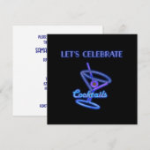 Persoonlijke Laten we cocktails vieren met aangepa Kaart (Voorkant / Achterkant)