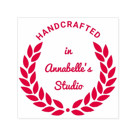 Persoonlijke Laurel Wreath Jewelry Quality Zelfinktende Stempel (Design)