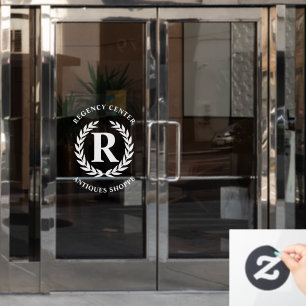 Persoonlijke laurierkrans venster sticker bord