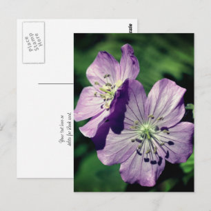 Persoonlijke Lavendel Geranium Bloemen Briefkaart
