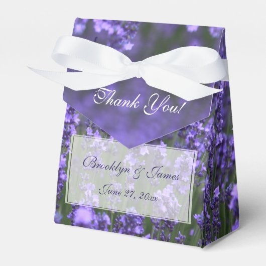Persoonlijke lavender Wedding Favor Boxes Bedankdoosjes (Voorkant Zijde)