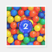 Persoonlijke leeftijd en naam balbak thema verjaar servet (Voorkant)