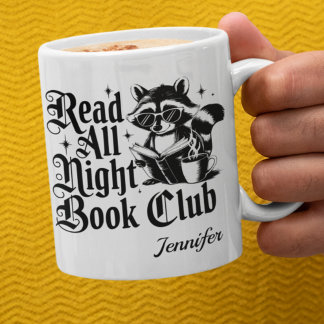 Persoonlijke Lees de hele nacht Boekenwurm Koffiemok