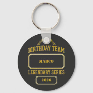 Persoonlijke Legendary Series Gold Verjaardag Sleutelhanger