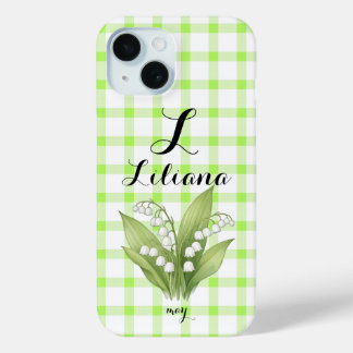 Persoonlijke lelietje-van-dalen naam telefoonhoesj