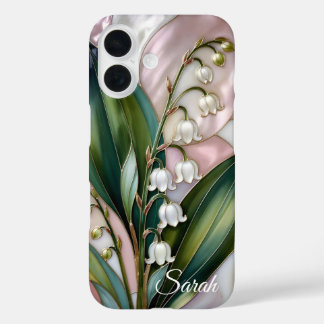 Persoonlijke lelietje-van-dalen telefoonhoesje iPhone 16 hoesje