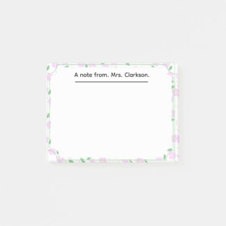 Persoonlijke lente bloemstukken voor leraren cadea post-it® notes
