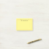 Persoonlijke leraar vanuit het bureau van post-it® notes (Op bureau)