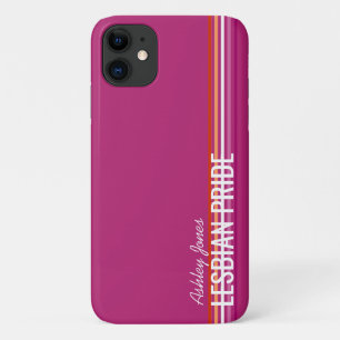 Persoonlijke Lesbische Vlag (5-Strepen) Strepen Ro iPhone 11 Hoesje