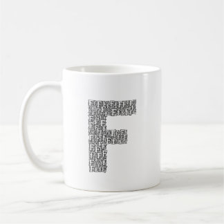 Persoonlijke Letter F Koffiemok Cadeau