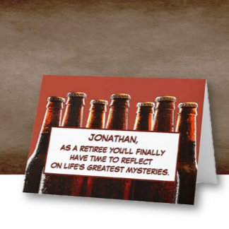 Persoonlijke! Leuke bier thema pensioenkaart Bedankkaart