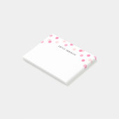 Persoonlijke Leuke Roze Confetti Post-it® Notes (Schuin)
