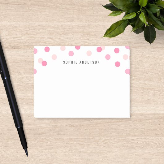 Persoonlijke Leuke Roze Confetti Post-it® Notes