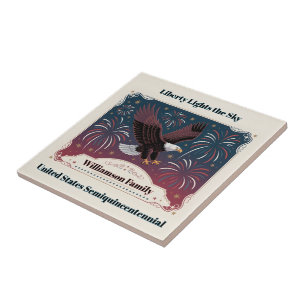 Persoonlijke Liberty-Vuurwerk Adelaar Vintage Stij Tegeltje
