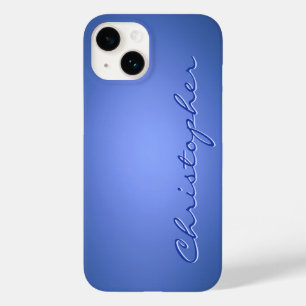 Persoonlijke lichtblauwe radiale textuur 15 Case-Mate iPhone 14 hoesje