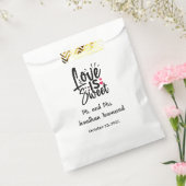 Persoonlijke liefde is een mooie weddenschap voor bedankzakje (Gezegeld)