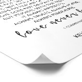 Persoonlijke liefde is Patiënt, 1 Corinthians 13:4 Poster (Hoek)