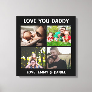 Persoonlijke liefde Je papa Foto Canvas Afdruk