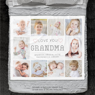 Persoonlijke liefde jullie grootmoeder 10 Foto Fleece Deken