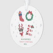Persoonlijke liefde voor kerstmis ornament (voorkant)