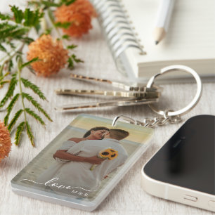 Persoonlijke Liefdes Koppel Foto Liefde Tekst Sleutelhanger
