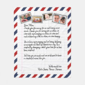 Persoonlijke liefdesbrief Handgeschreven foto Coll Fleece Deken (Voorkant)