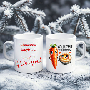 Persoonlijke Liefdescadeaubeker Funny Cartoon Food Koffiemok