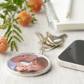 Persoonlijke liefdesfotokoppeling sleutelhanger (Zijkant)