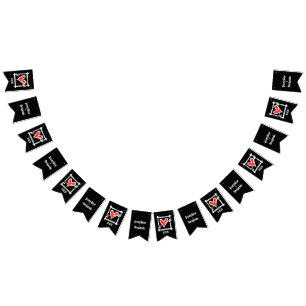 Persoonlijke liefdeshartbruiloft vlaggetjes