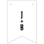 Persoonlijke liefdeshartbruiloft vlaggetjes (Tweede vlag)