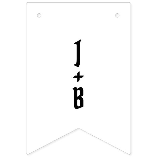 Persoonlijke liefdeshartbruiloft vlaggetjes (Tweede vlag)