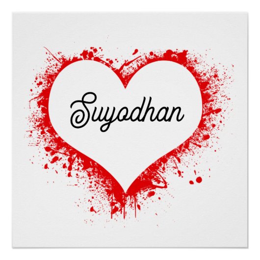 Persoonlijke liefdeshartposter perfect poster (Voorkant)