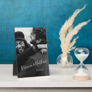 Persoonlijke liefdespaar foto-weduwnaar datum fotoplaat