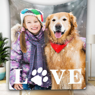 Persoonlijke liefdespoets printplaat Lover Dog fot Fleece Deken