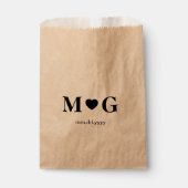 Persoonlijke liefdesteken Monogram Favor Tas Bedankzakje (Voorkant)
