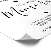 Persoonlijke Liefdevolle Herinnering Hemel Bruilof Poster (Hoek)