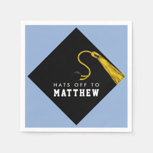 Persoonlijke Light Blue Graduation Party Napkins Servet
