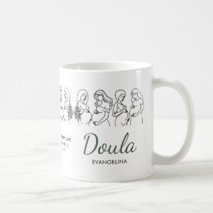 Persoonlijke Lijnkunst Midwife Doula Koffiemok