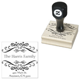 Persoonlijke lijst met fancy krullen rubberstempel