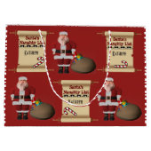 Persoonlijke lijst Naughty of Nice Large Cadeautasje (Achterkant)